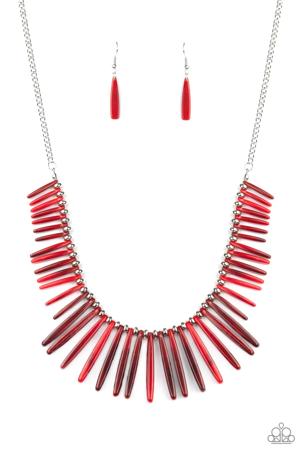 Paparazzi Out of My Element - Red Acrylic Necklace