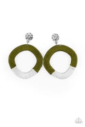 Paparazzi Thats a WRAPAROUND -Green Earring