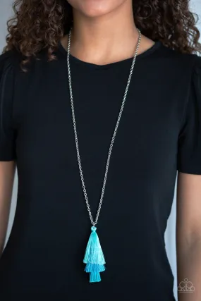 Paparazzi Triple The Tassel Necklace Blue