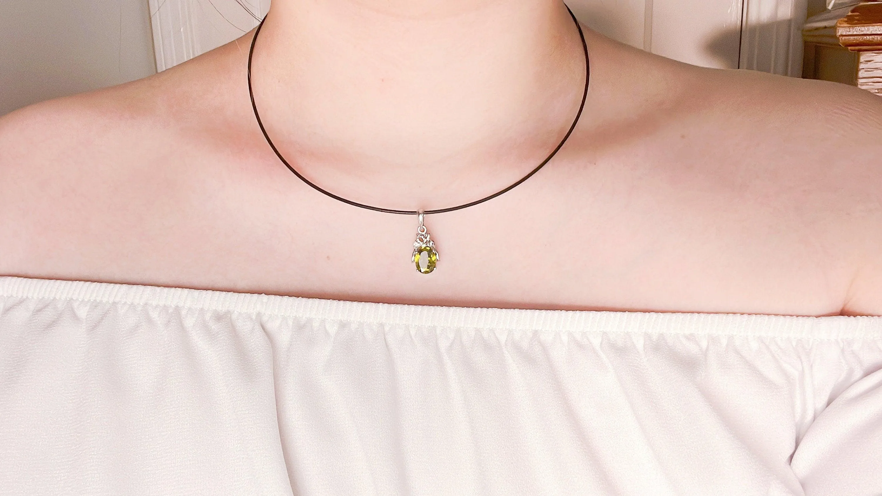 Peridot Cord Necklace