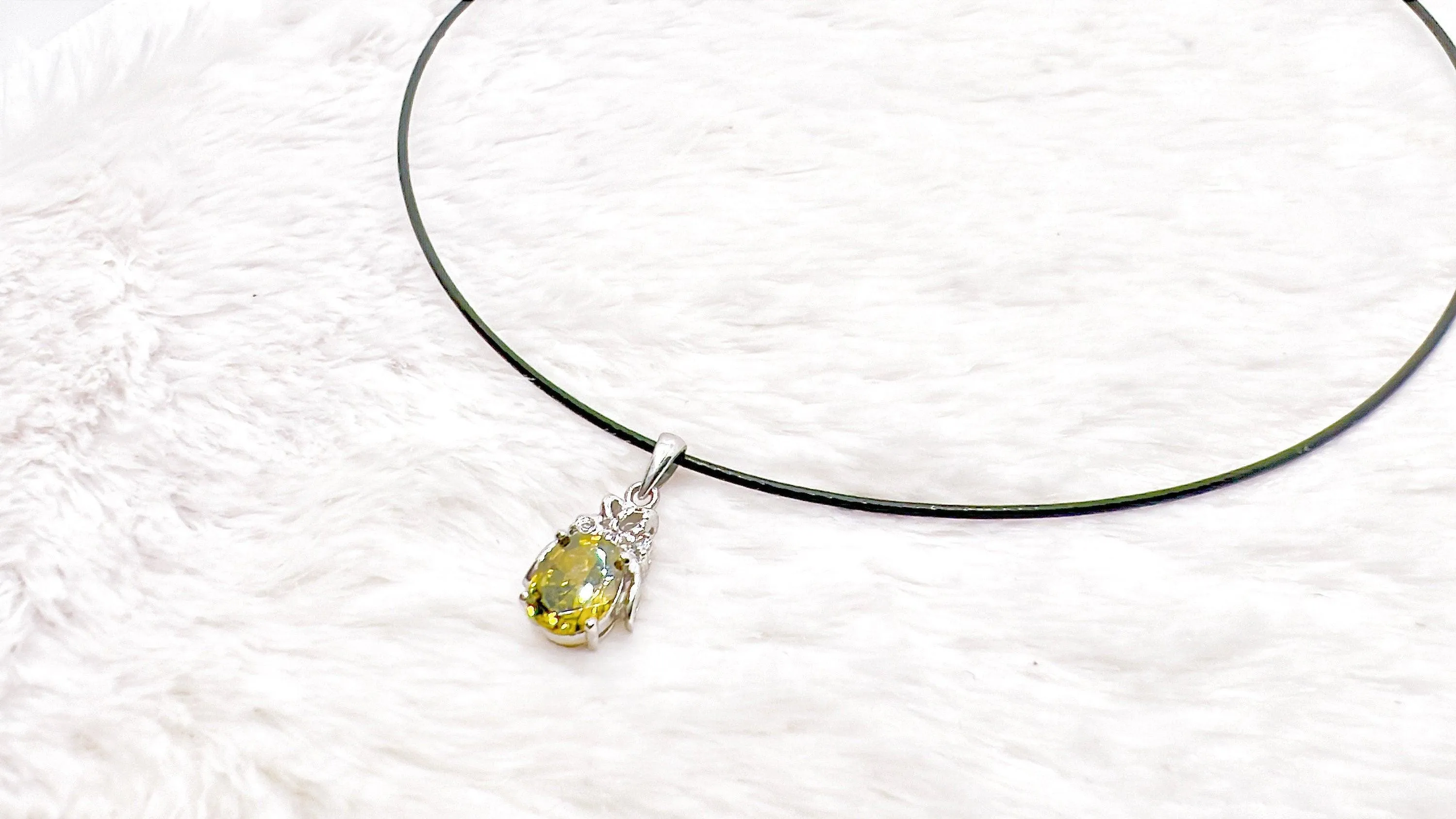 Peridot Cord Necklace