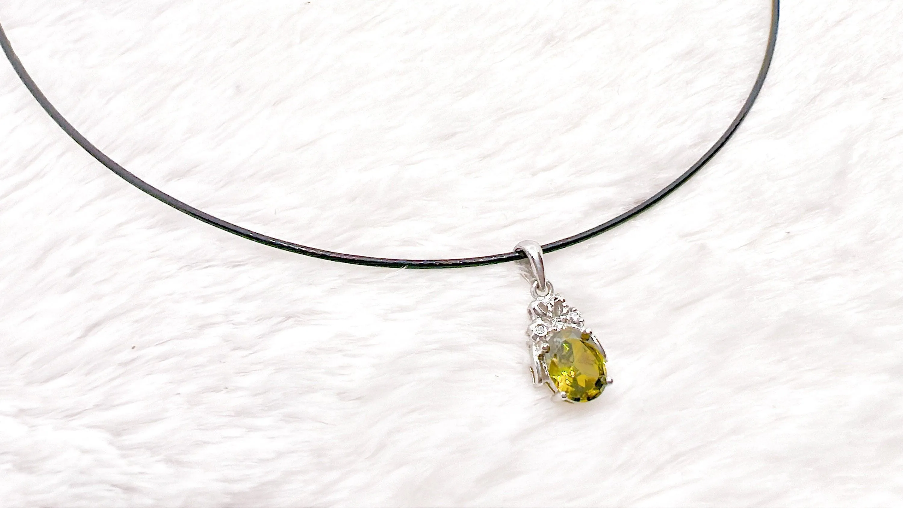 Peridot Cord Necklace
