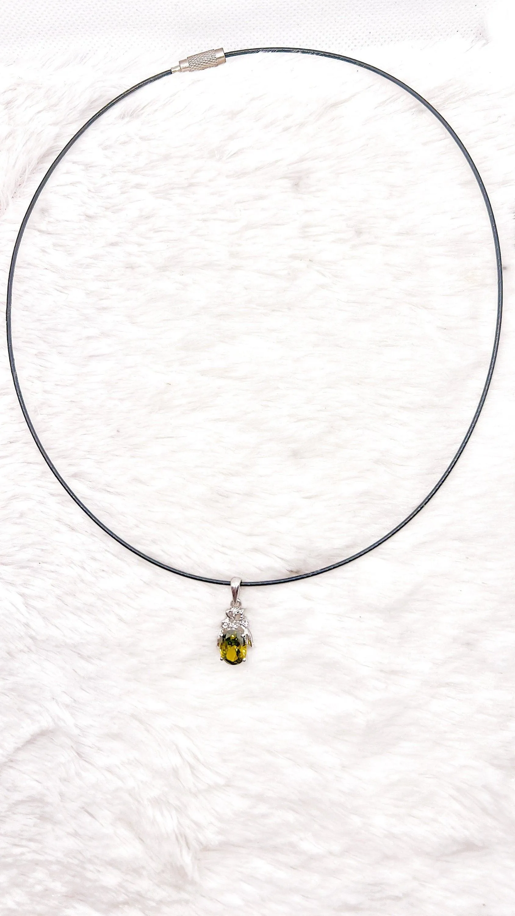 Peridot Cord Necklace
