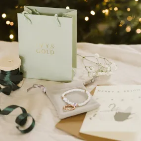 Personalised Gift set - White bracelet & ring