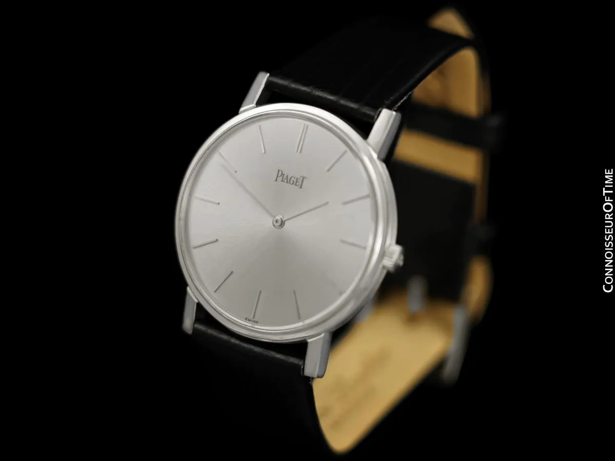 Piaget Altiplano Mens Midsize Watch with Award Winning 9P Movement - 18K White Gold