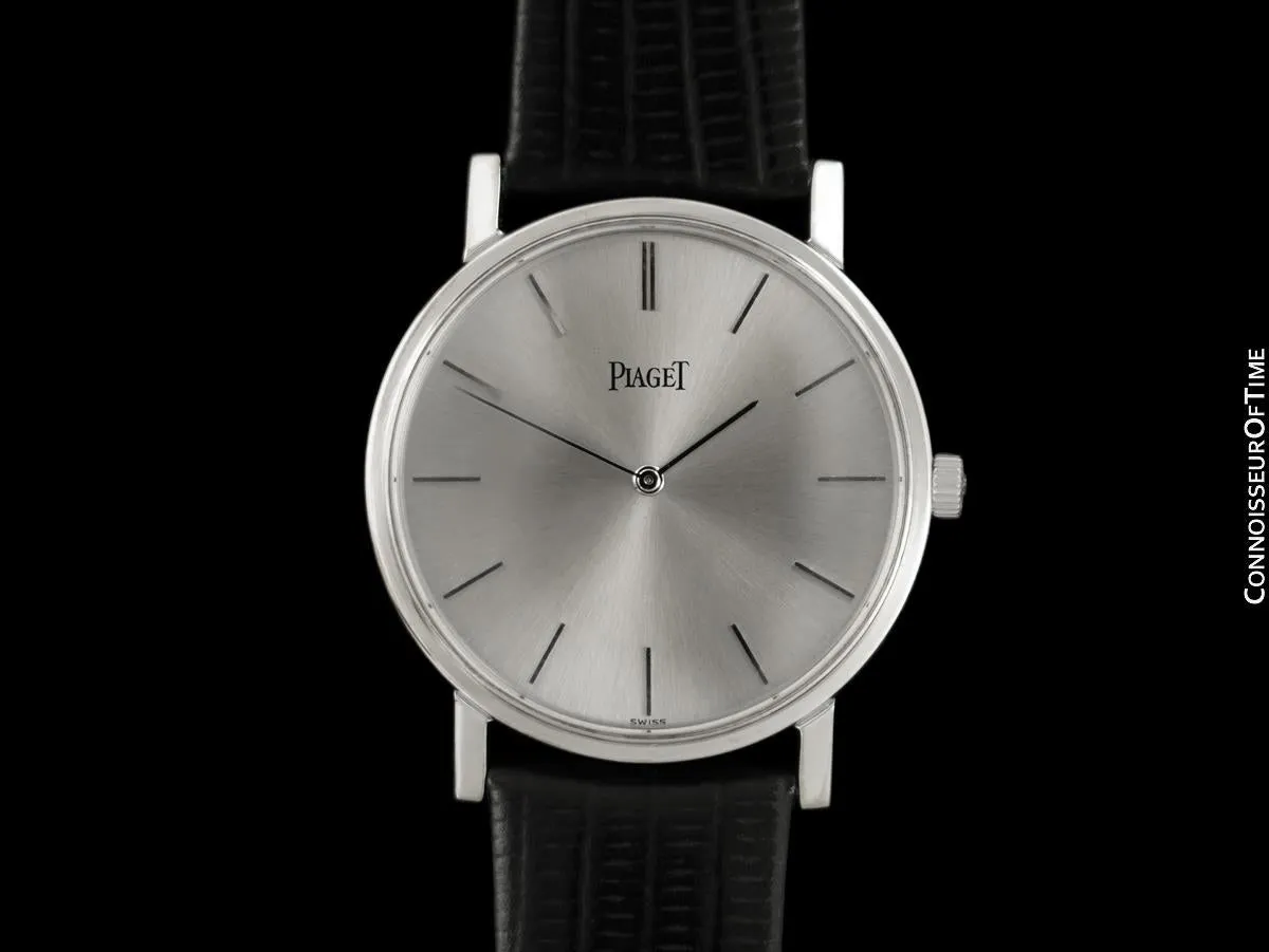 Piaget Altiplano Mens Midsize Watch with Award Winning 9P Movement - 18K White Gold