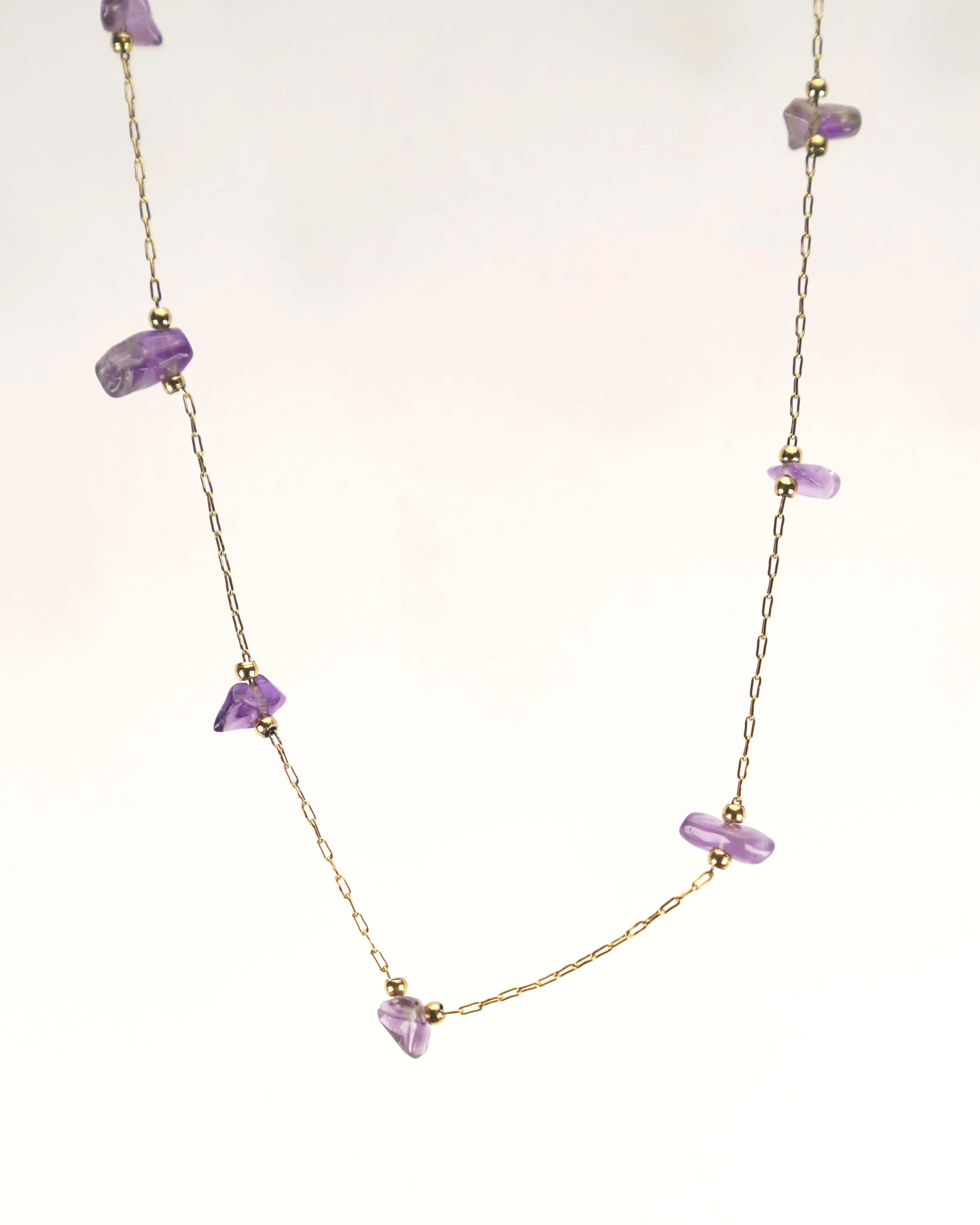 Purple Gemstone Pendant Necklace