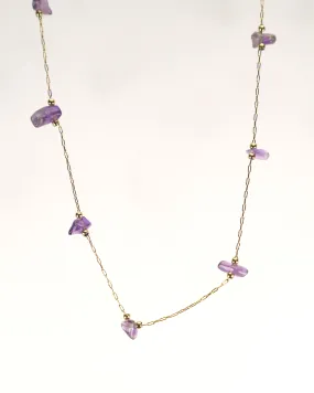 Purple Gemstone Pendant Necklace
