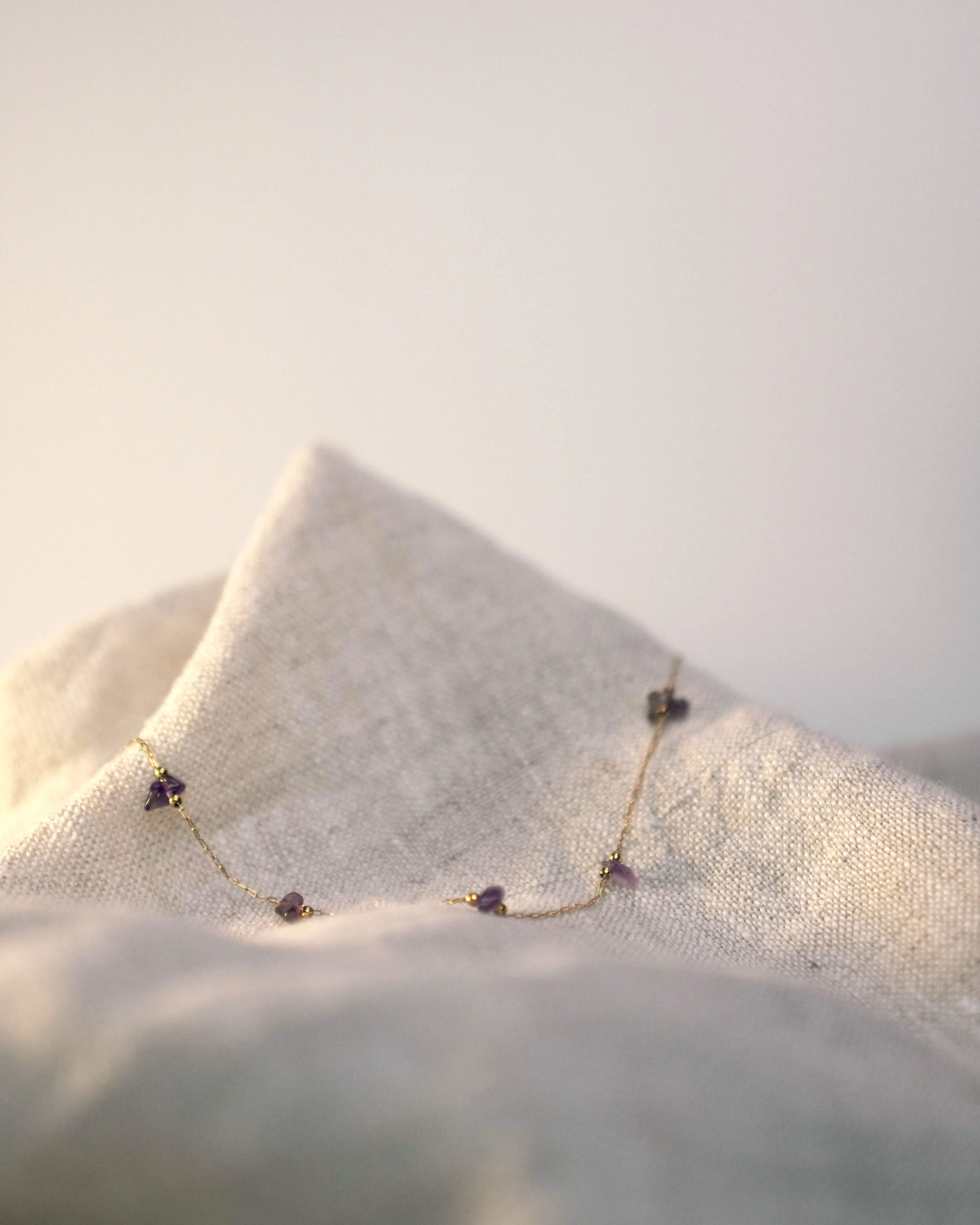 Purple Gemstone Pendant Necklace