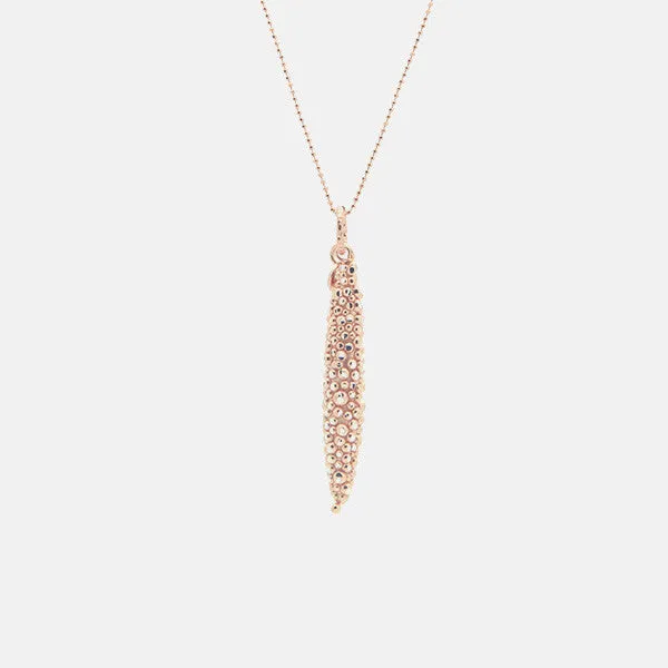 "Galaxy Cluster" Rosy Pendant Necklace 32 inch