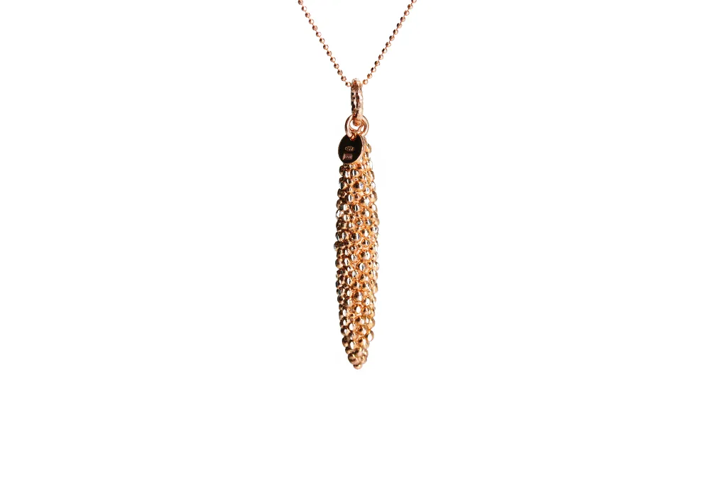 "Galaxy Cluster" Rosy Pendant Necklace 32 inch