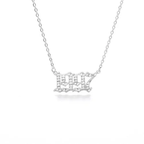 "Year Of" Pave Pendant Necklace