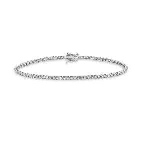 Ready to Ship Diamond Tennis Bracelet (3.00 ct.) 3.60 mm Buttercup Setting in 14K Gold