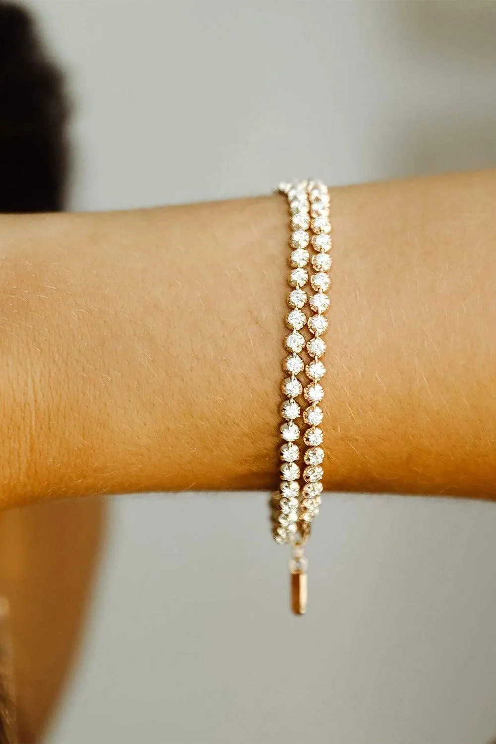 Rosette Tennis Bracelet - Rose Gold