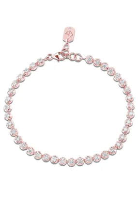 Rosette Tennis Bracelet - Rose Gold