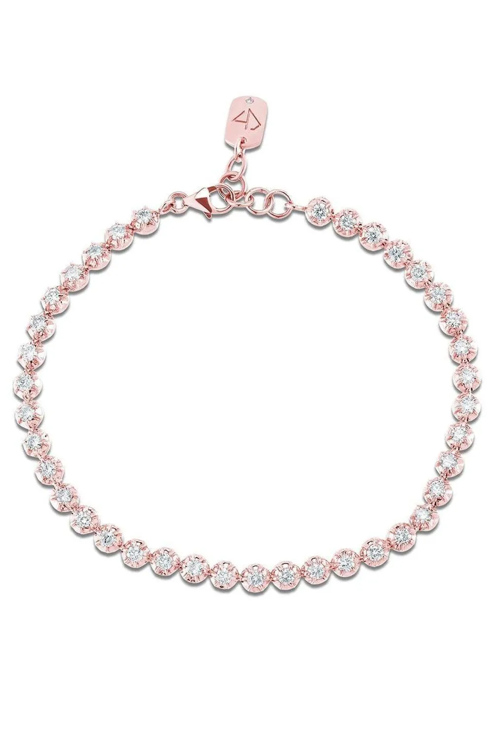 Rosette Tennis Bracelet - Rose Gold