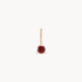 serendipity january birthstone charm - 10k yellow gold charm, garnet