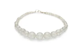 Silver Glitter Bead Necklace