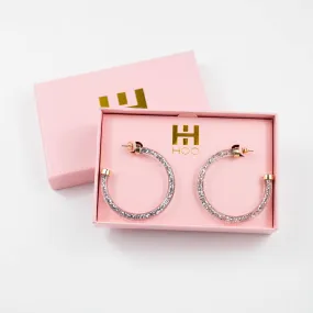 Silver Glitter Hoo Hoops
