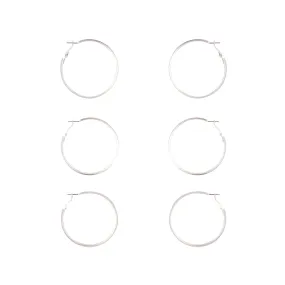 Silver Gold Gunmetal Glitter Hoop Earring Pack
