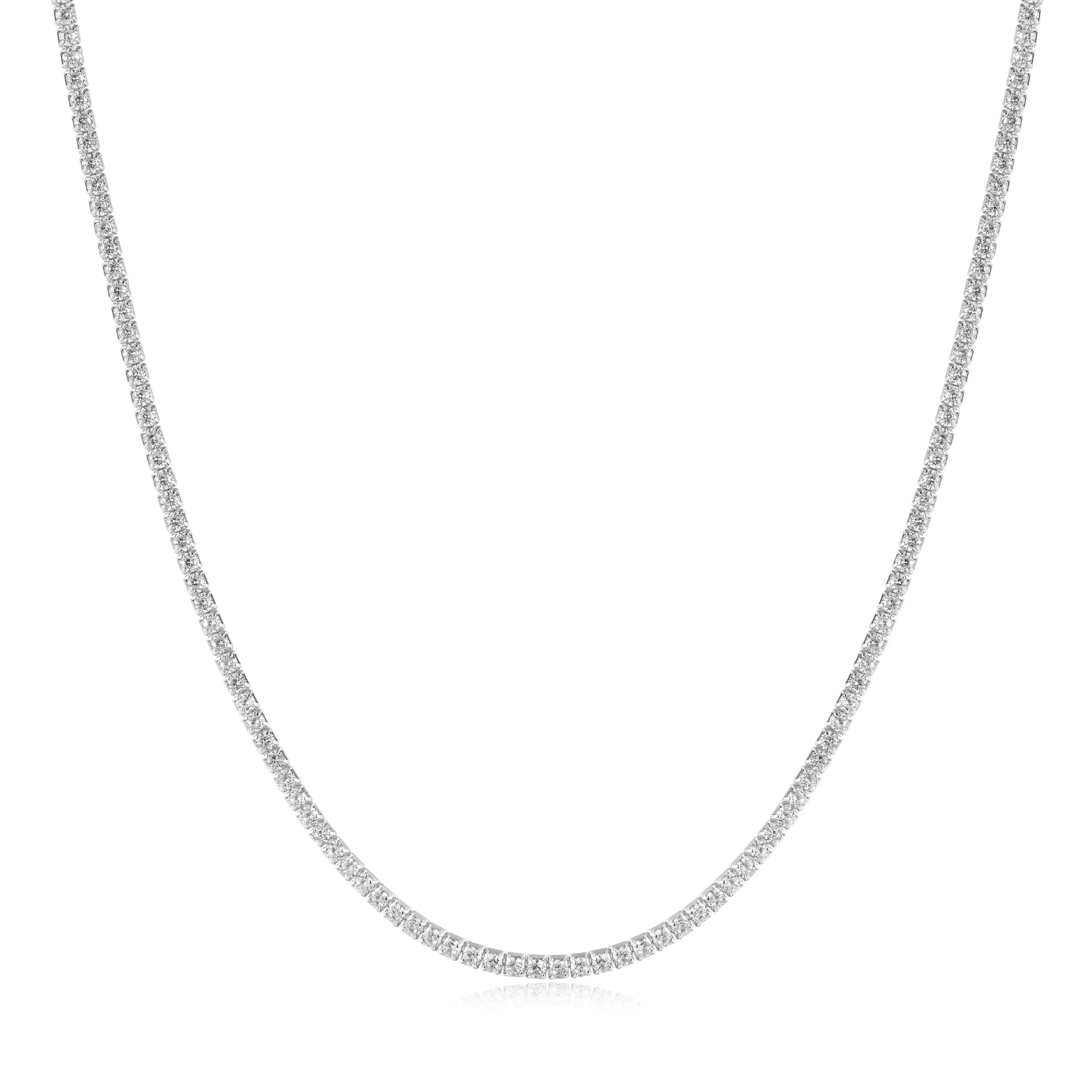 Silver Pavé Necklace