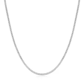 Silver Pave Necklace