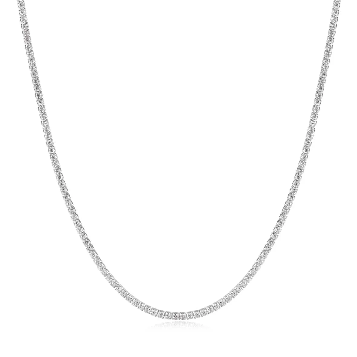 Silver Pave Necklace