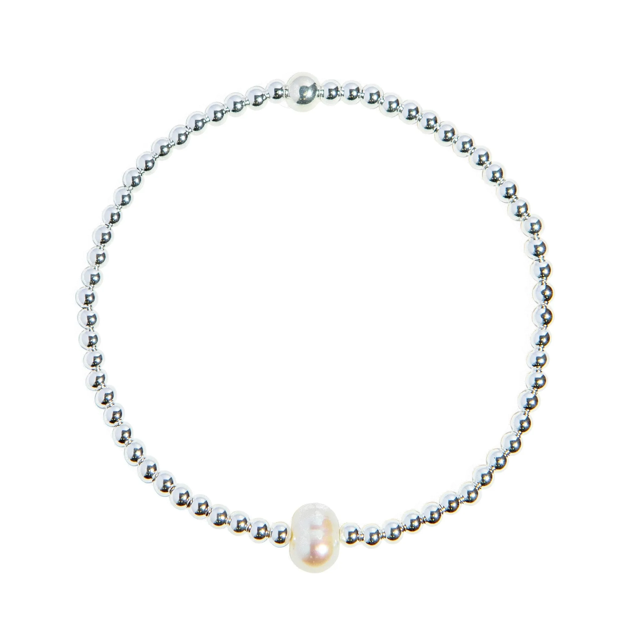 Single pearl bracelet (Gold / rose gold / sterling silver)