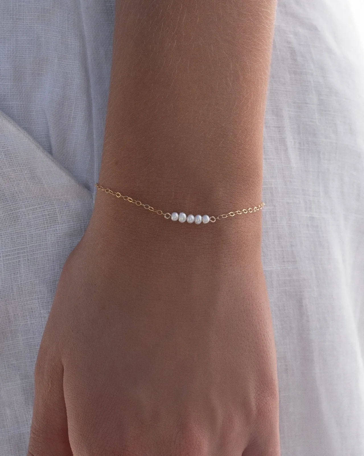 Small Freshwater Pearl Stack Bracelet
