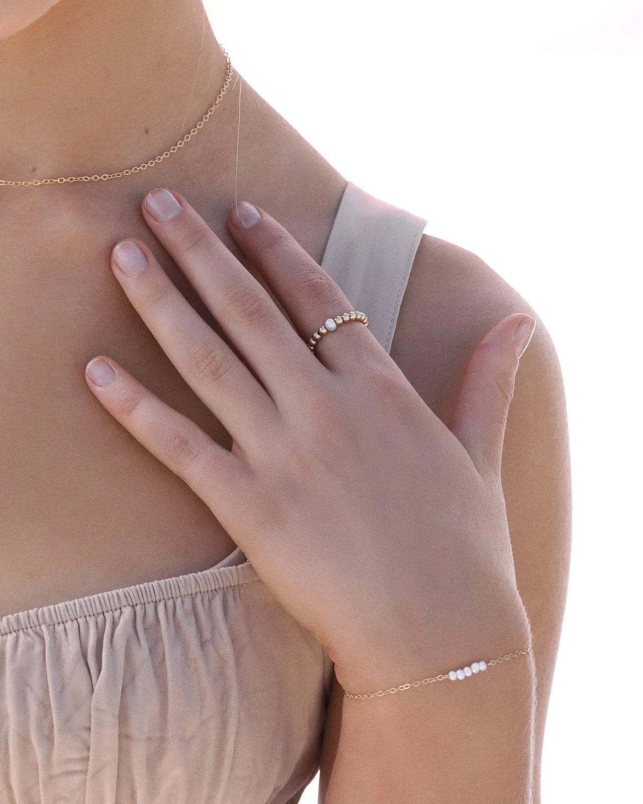 Small Freshwater Pearl Stack Bracelet