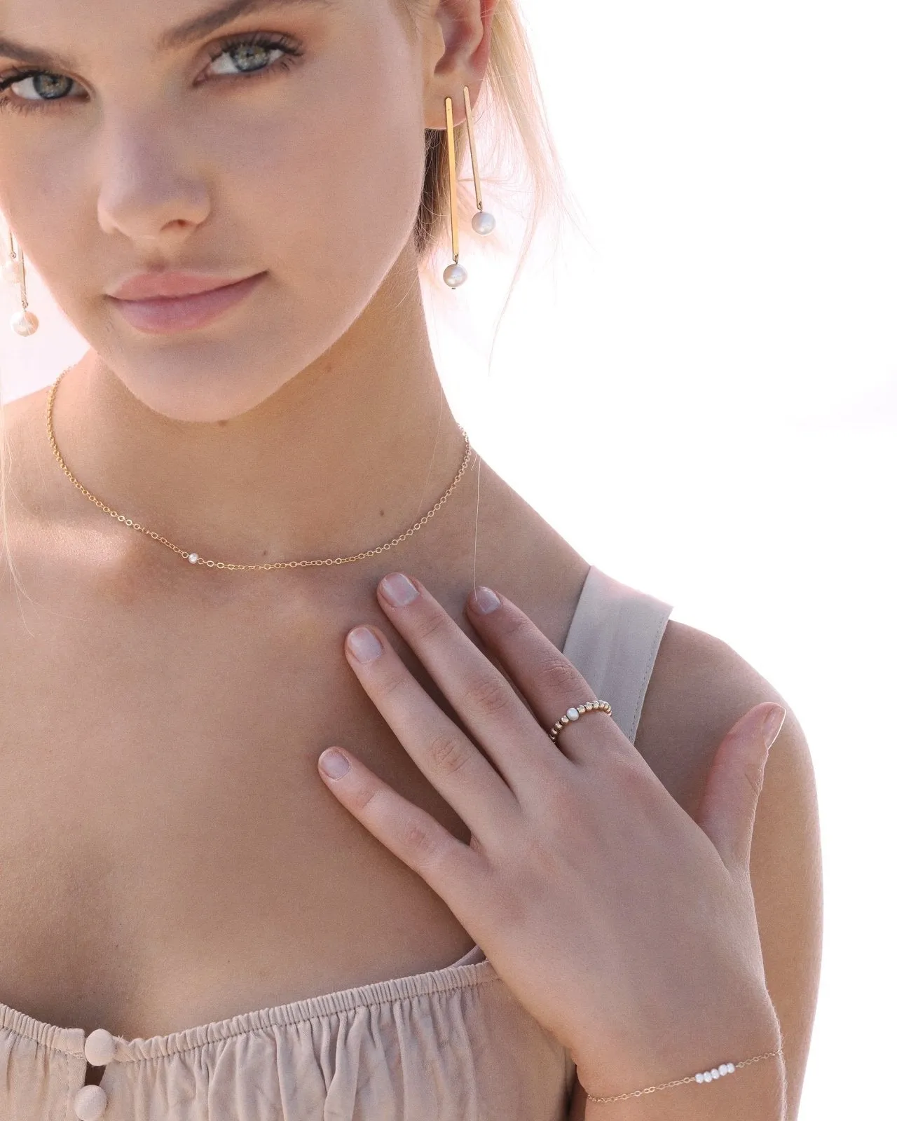 Small Freshwater Pearl Stack Bracelet