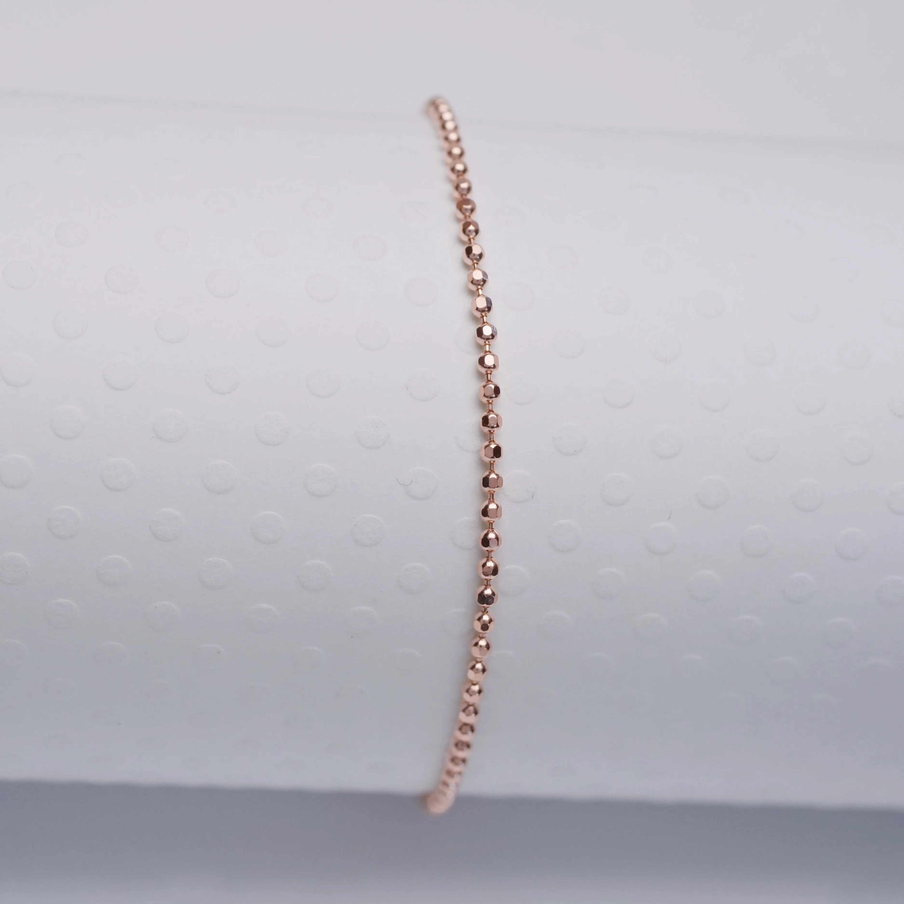 Sparkling Dots - Rose Gold Vermeil Anklet - ANK19 RG
