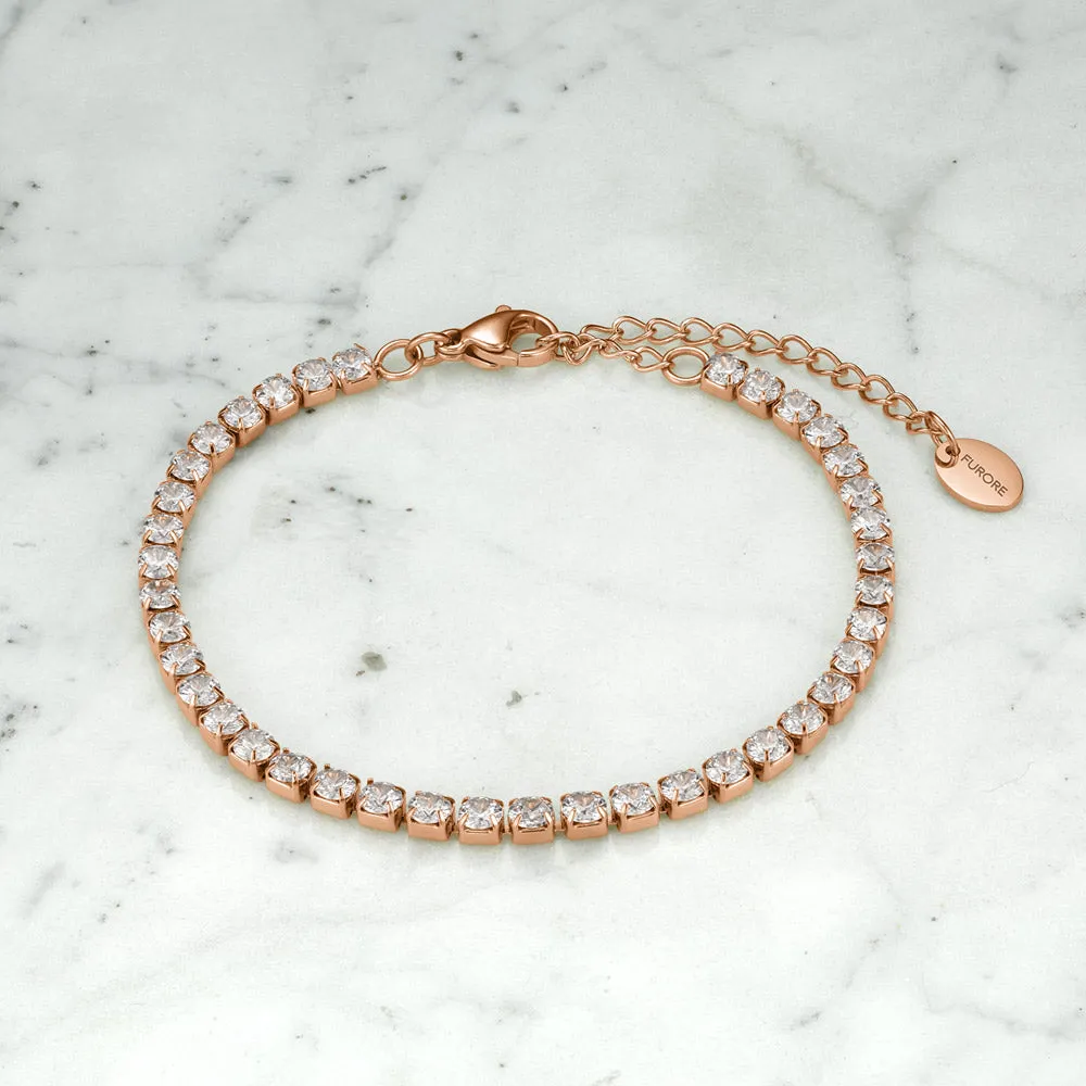 Stainless Steel Bracelet With Stones Rosegold Colour
