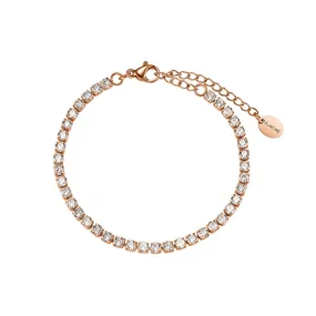 Stainless Steel Bracelet With Stones Rosegold Colour