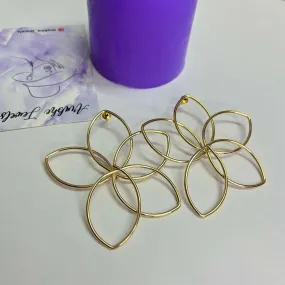 Statement Big Flower Gold Earrings