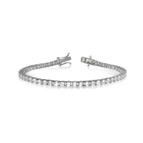 Sterling Silver Prong Set CZ Tennis Bracelet 5.5 CT