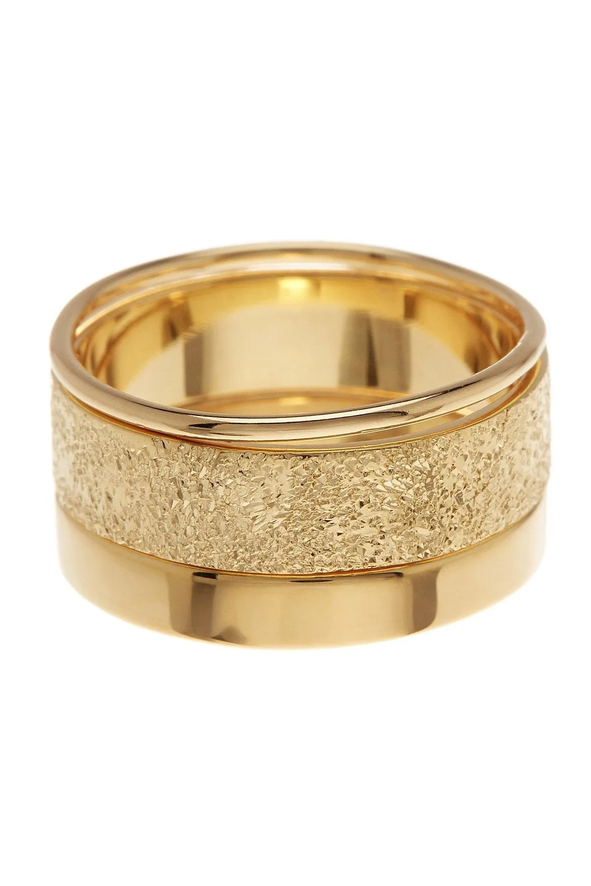 Sterling Silver Textured Stack Ring Set of 3