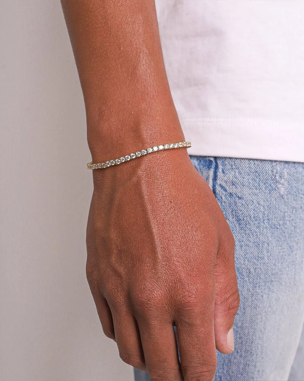 TENNISBOY BRACELET. - 3MM 18K GOLD