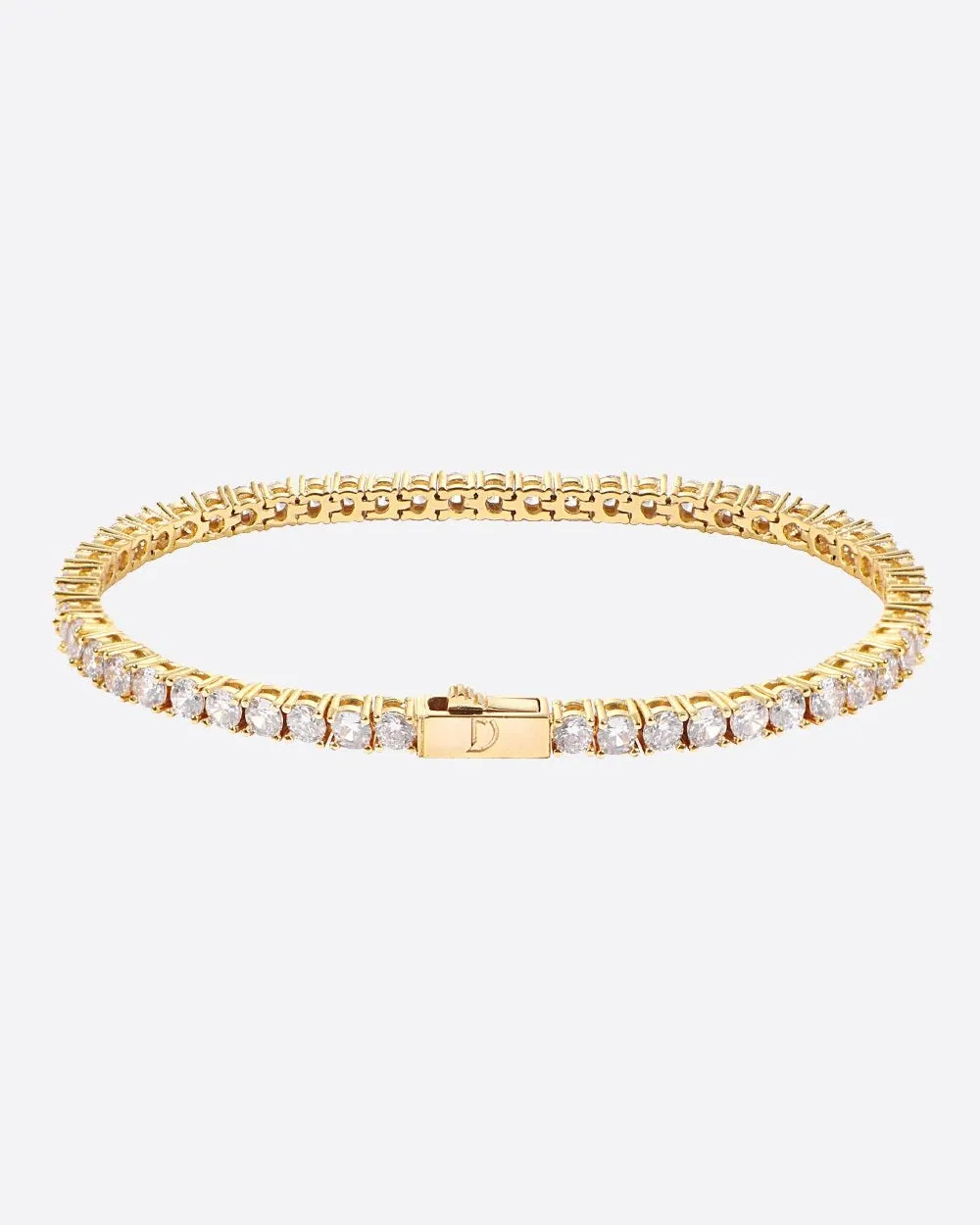 TENNISBOY BRACELET. - 4MM 18K GOLD