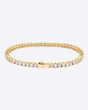 TENNISBOY BRACELET. - 4MM 18K GOLD