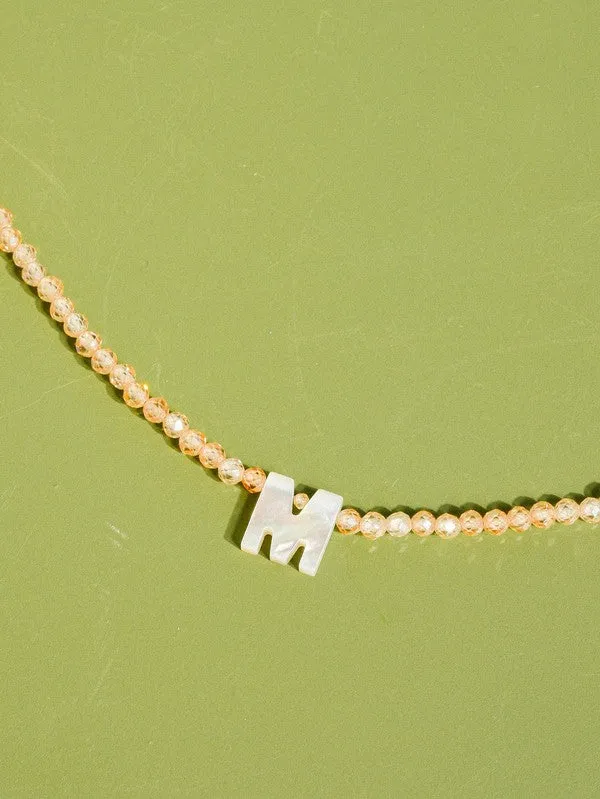 THE BEADED ALPHABET CHOKER IN NATURAL