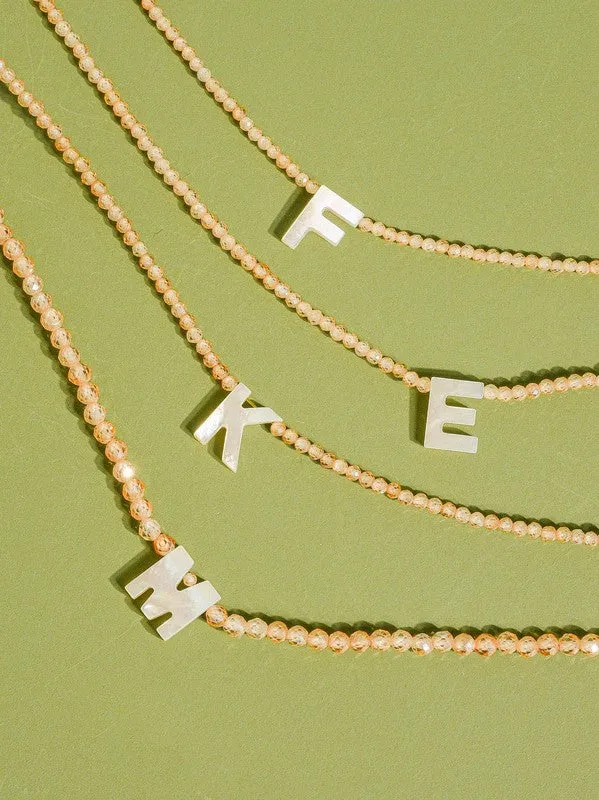 THE BEADED ALPHABET CHOKER IN NATURAL