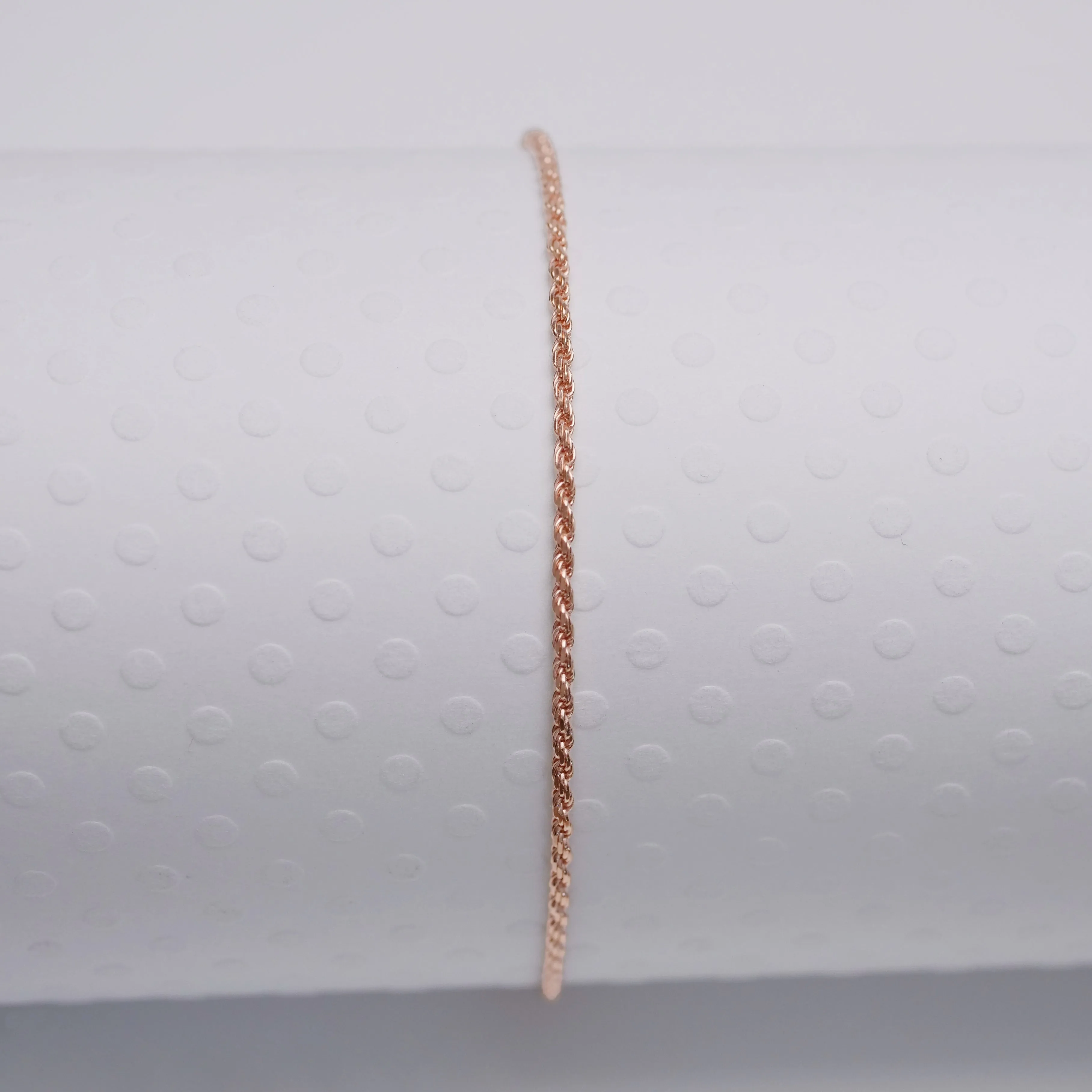 Thin Rope - Rose Gold Vermeil Anklet - ANK04 RG