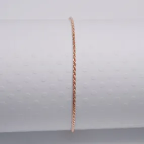 Thin Rope - Rose Gold Vermeil Anklet - ANK04 RG