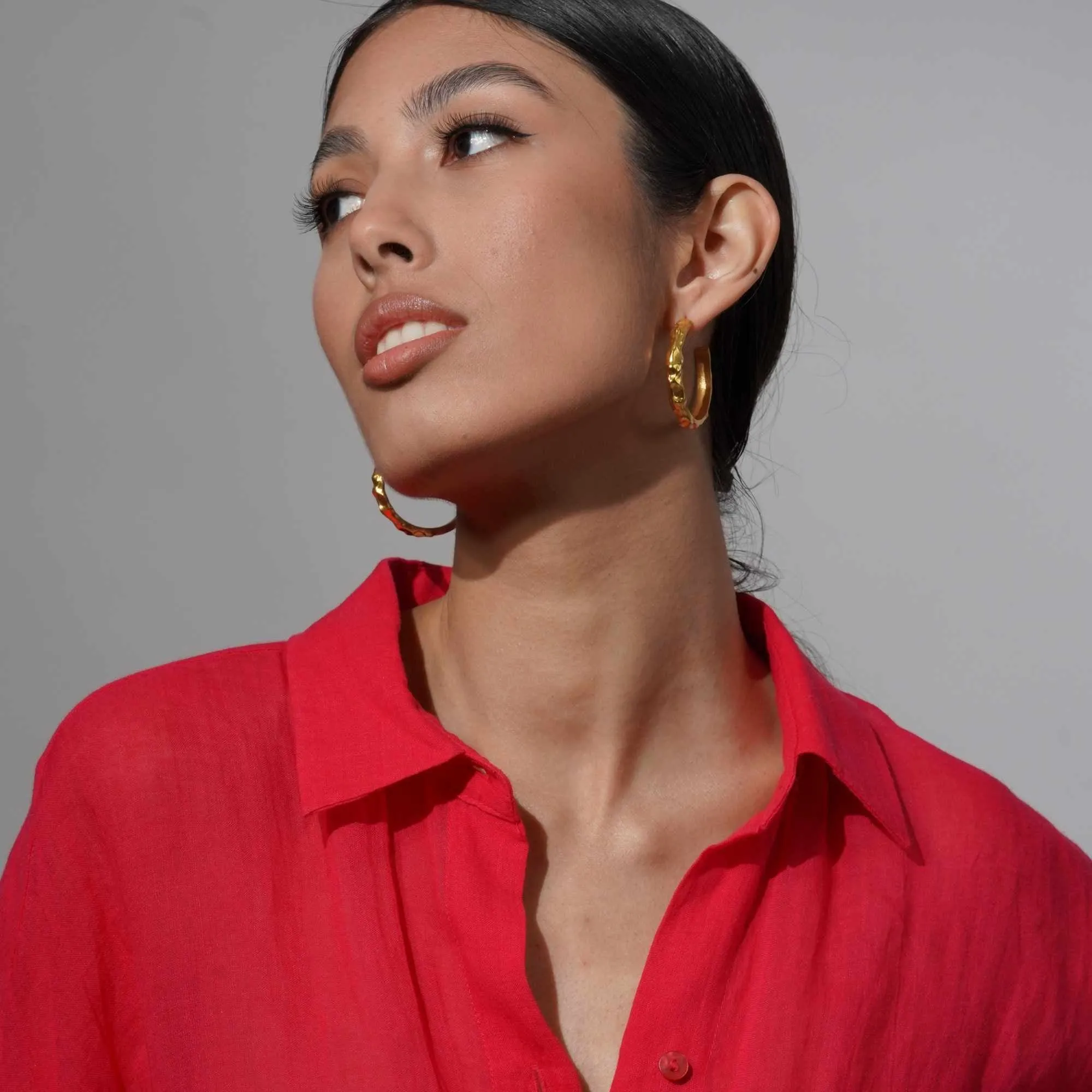 Thor Gold Hoop Earrings