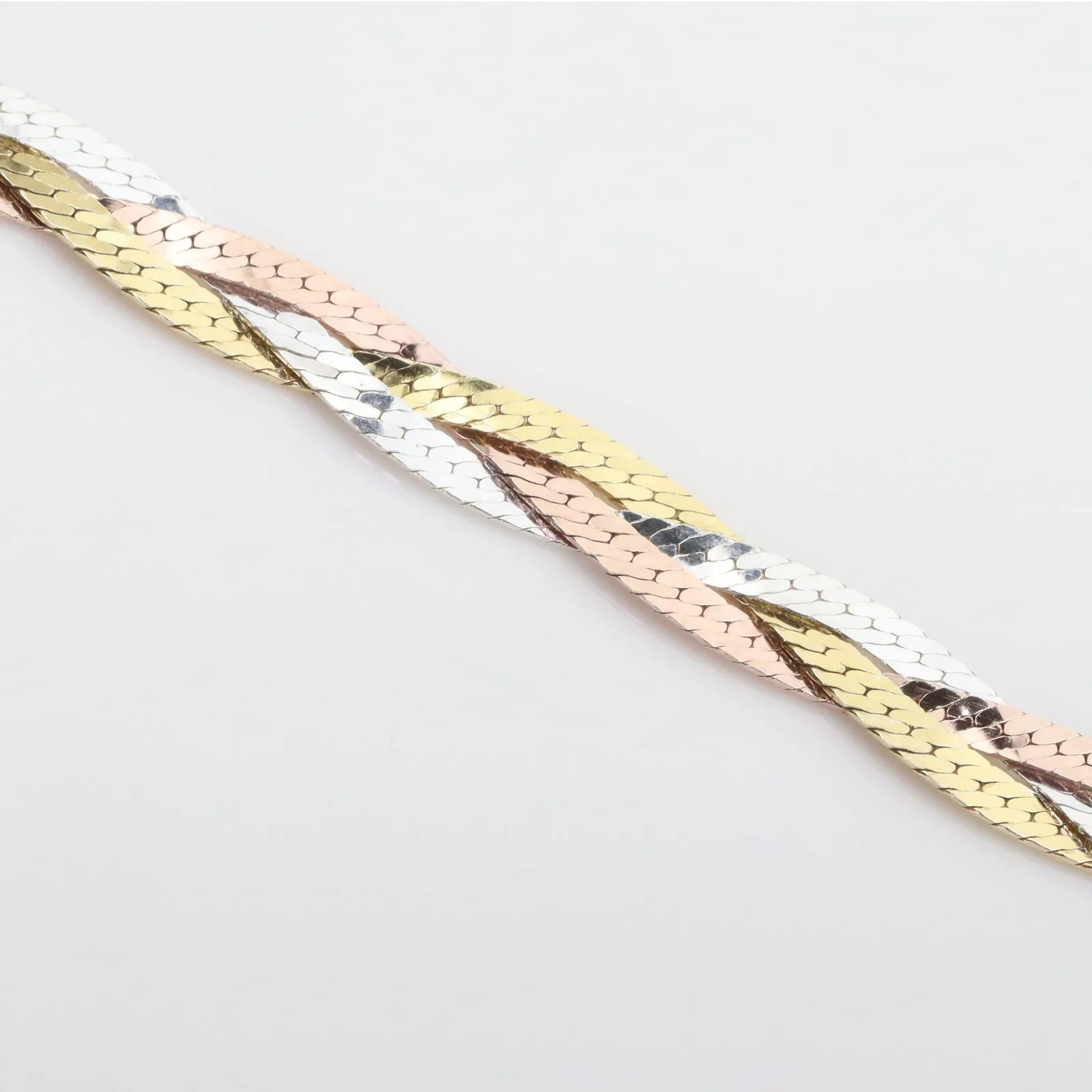 Triple Tone Braided Fish Scale Anklet