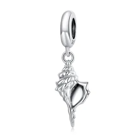 Tulip Seashell Charm 925 Sterling Silver