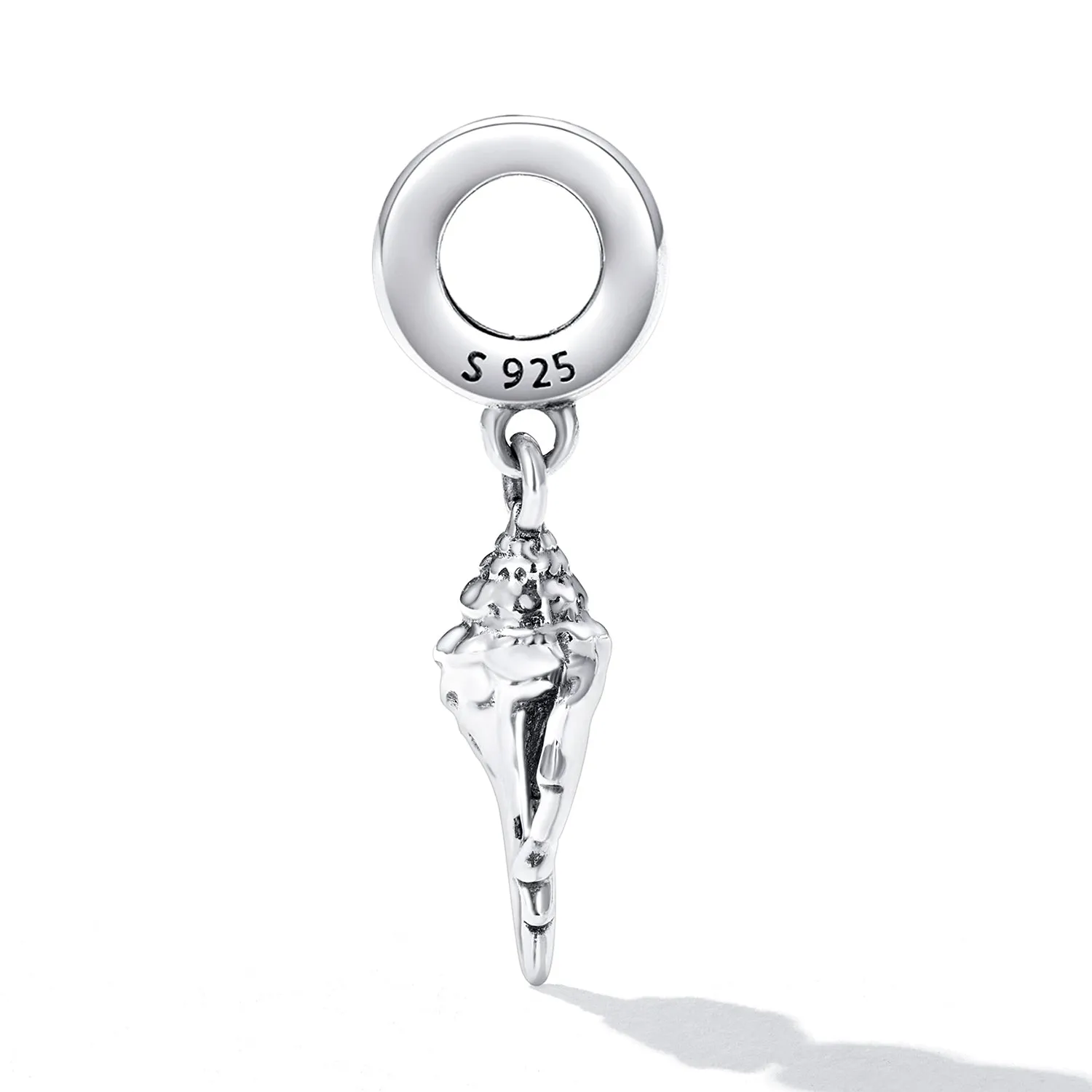 Tulip Seashell Charm 925 Sterling Silver