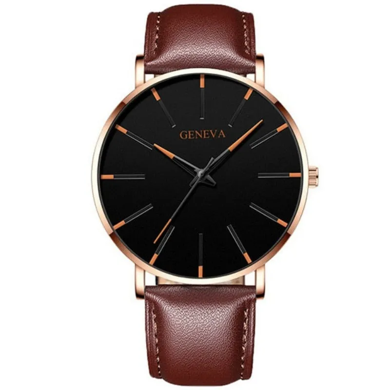 Ultra Thin Men Watches Mesh Belt Quartz Watch