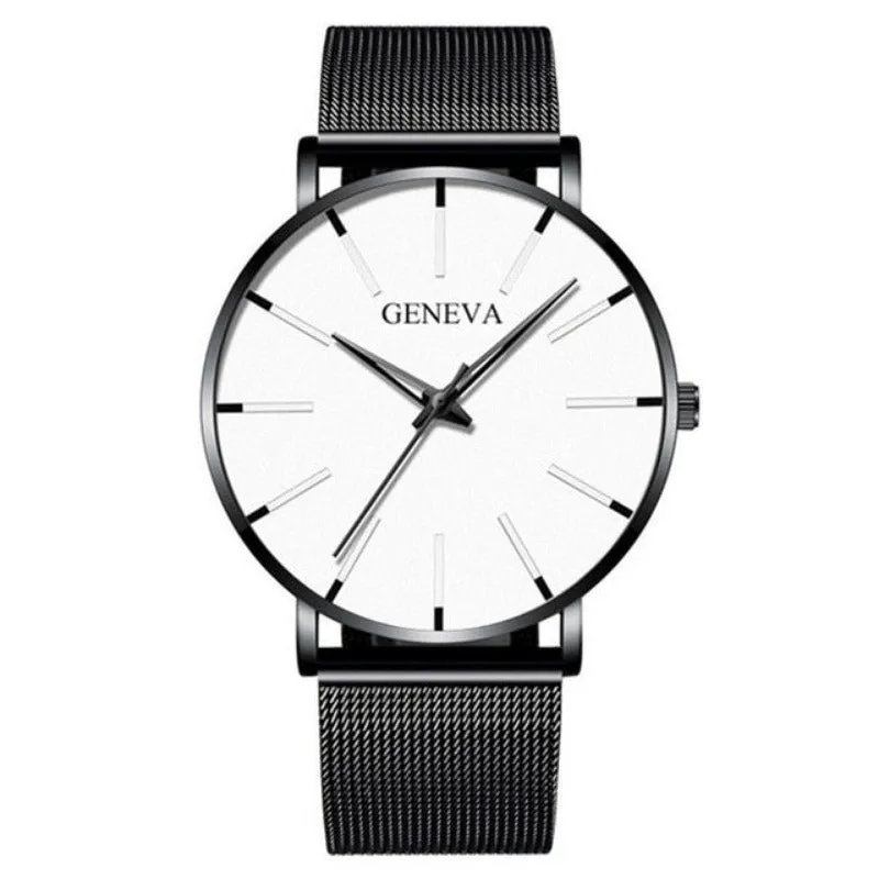 Ultra Thin Men Watches Mesh Belt Quartz Watch